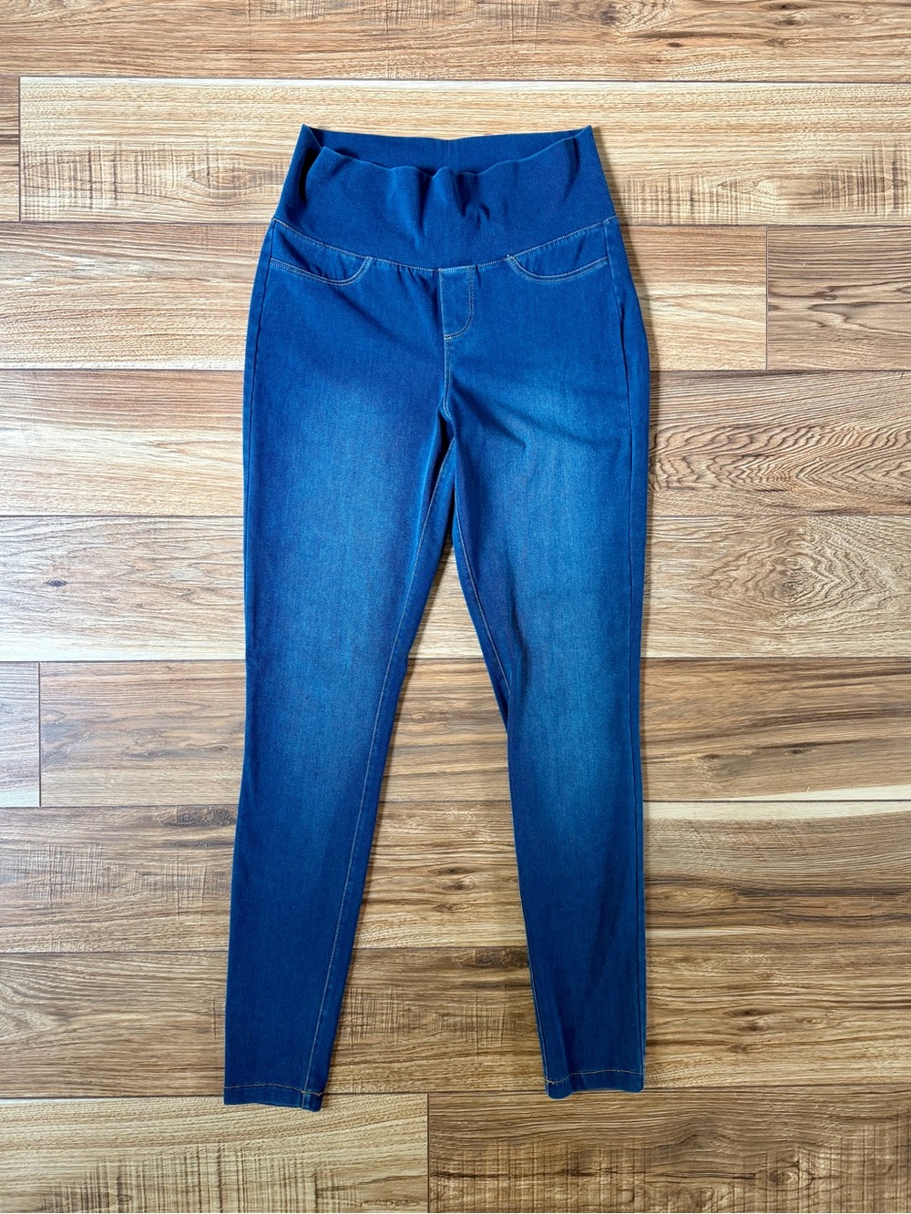 Seraphine Maternity High-Waist Pull-On Jeggings - Dark Blue